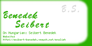 benedek seibert business card